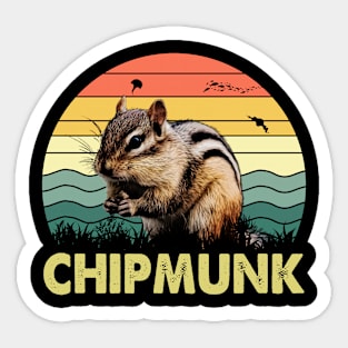 Urban Wildlife Whispers Chipmunk Elegance, Stylish Tee for Admirers Sticker